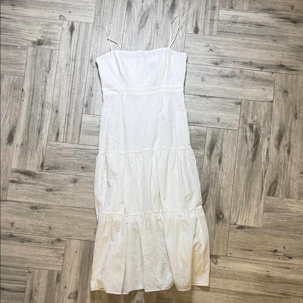 Bardot Strapless White Dress